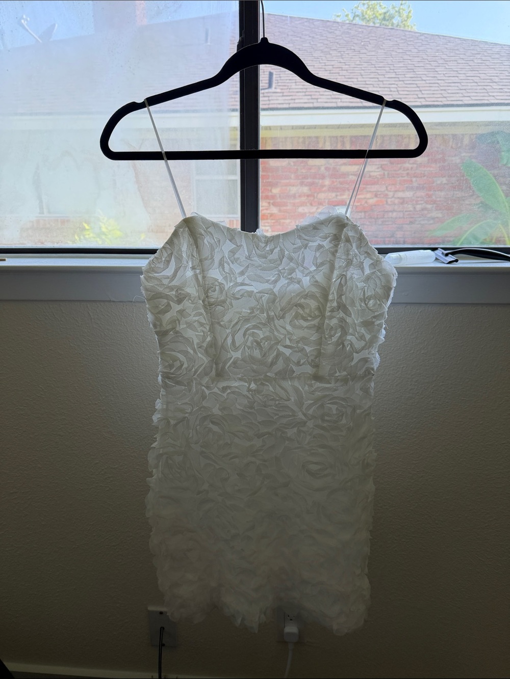 The Vintage Shop White Floral Appliqué Mini Dress